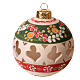 Drilled Christmas bauble in terracotta from Deruta 80 cm green s1