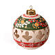 Drilled Christmas bauble in terracotta from Deruta 80 cm green s2