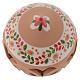 Drilled Christmas ball in terracotta from Deruta 80 cm red s2