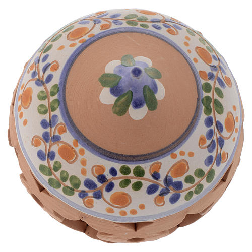 Bola azul para árvore de Natal 80 mm terracota 2