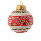 Bola de terracota para navidad 50 mm decoraciones rojas s1