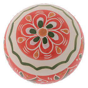 Pallina con fasce decorate 60 mm rosso