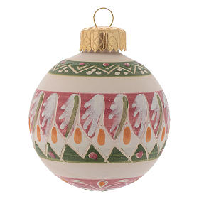 Terracotta Christmas tree bauble 60 mm antique pink