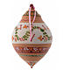 Double pointed Christmas bauble in terracotta from Deruta 150 mm s2