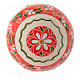 Country style Christmas bauble 100 mm with red decoration s2