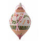 Double pointed Christmas bauble antique pink 120 mm s2
