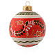 Red terracotta Christmas bauble in terracotta 100 mm s1
