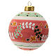Red round Christmas bauble in terracotta s2