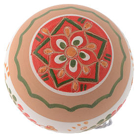 Christmas bauble in terracotta from Deruta 80 mm