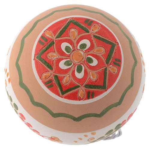 Christmas bauble in terracotta from Deruta 80 mm 2