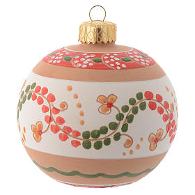 Christmas bauble in terracotta from Deruta 80 mm