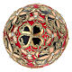 Bola de Natal ovo vidro soprado ouro preto vermelho 130 mm s5