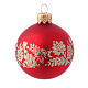 Christmas bauble red glass 60 mm set of 12 pieces assorted decorations s3