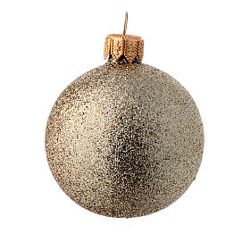 Christmas bauble gold glass 60 mm set of 12 pieces assorted decorations