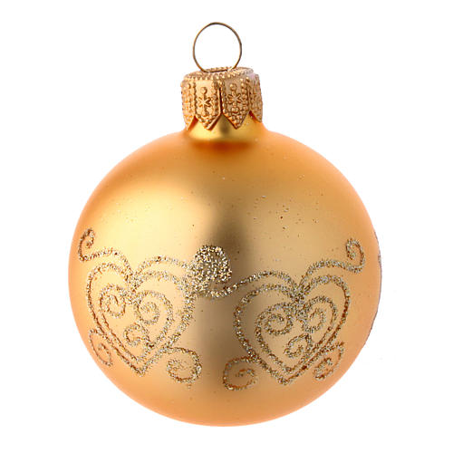 Christmas bauble gold glass 60 mm set of 12 pieces assorted decorations 3