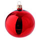 Christmas bauble red glass 80 mm set of 9 pieces assorted decorations s2