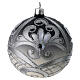 Pallina Albero Natale argento 100 mm vetro soffiato s1