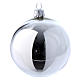 Christmas balls in glass white and silver 80 mm 9 pieces set s6