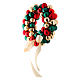 Christmas garland of glass balls red gold and green 30 cm s2