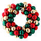 Christmas garland of glass balls red gold and green 30 cm s3