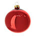 Box with 9 glass Christmas balls sized 80 mm red and gold s4