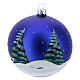 Blown glass Christmas ball with snowman 100 mm s3