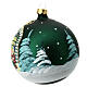 Weihnachtsbaumkugel aus mundgeblasenem Glas Motiv Schneemann und Kinder 100 mm s6