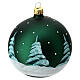 Weihnachtsbaumkugel aus mundgeblasenem Glas Motiv Schneemann und Kinder 100 mm s7