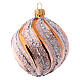 Christmas bauble in gold and white 80 mm s1