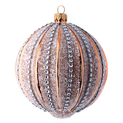 Christmas baubles in gold and glass 100 mm 2