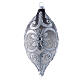 Adorno Árbol de Navidad gota color plata y blanco 20 cm s1