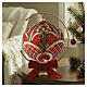 Bola de Navidad vidrio soplado rojo y oro 200 mm s2