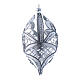 Christmas drop shaped decoration silver 100 mm s2