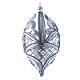 Christmas drop shaped decoration silver 100 mm s3