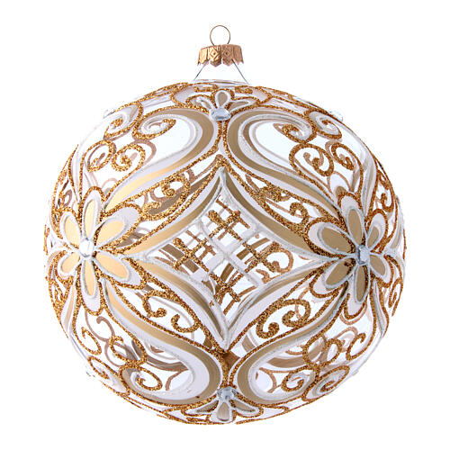 Blown glass transparent decorated ball 200 mm 3