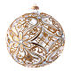 Blown glass transparent decorated ball 200 mm s3