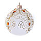 Christmas baubles champagne colour with stones 80 mm 6 pieces s3