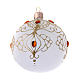 Palline Albero color champagne e pietre 80 mm 6 pezzi s2