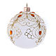 Palline Albero color champagne e pietre 80 mm 6 pezzi s3