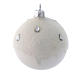 Christmas bauble white glass frost effect 80 mm 6 pieces s3
