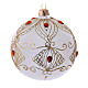 Palline vetro color champagne e pietre 100 mm 4 pezzi s2