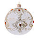 Christmas baubles champagne colour with stones 100 mm 4 pieces s3