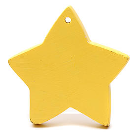 Christmas tree ornaments in wood and pvc: Nativity scene star decoration 8 cm