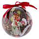 Christmas tree bauble in box with Santa Claus and children 75 mm s2