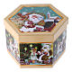 Christmas tree bauble in box with Santa Claus and children 75 mm s4