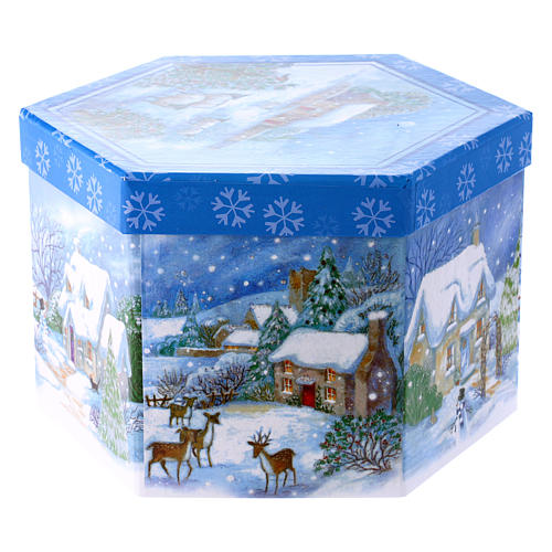 Bola de Natal com paisagem para árvore caixa 75 mm 5