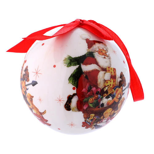 Christmas tree bauble Santa Claus and presents image 75 mm 2