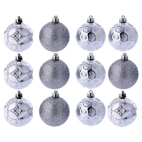 Christmas bauble 60 mm silver 1