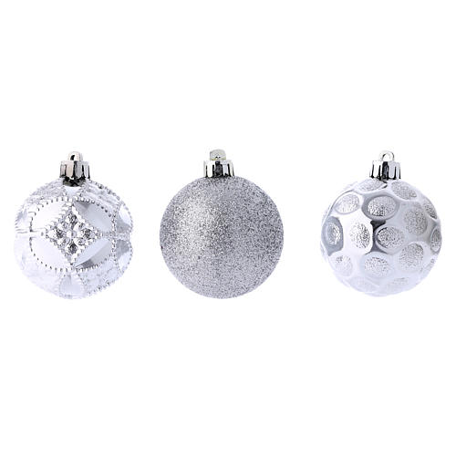 Christmas bauble 60 mm silver 3