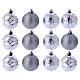 Christmas bauble 60 mm silver s1